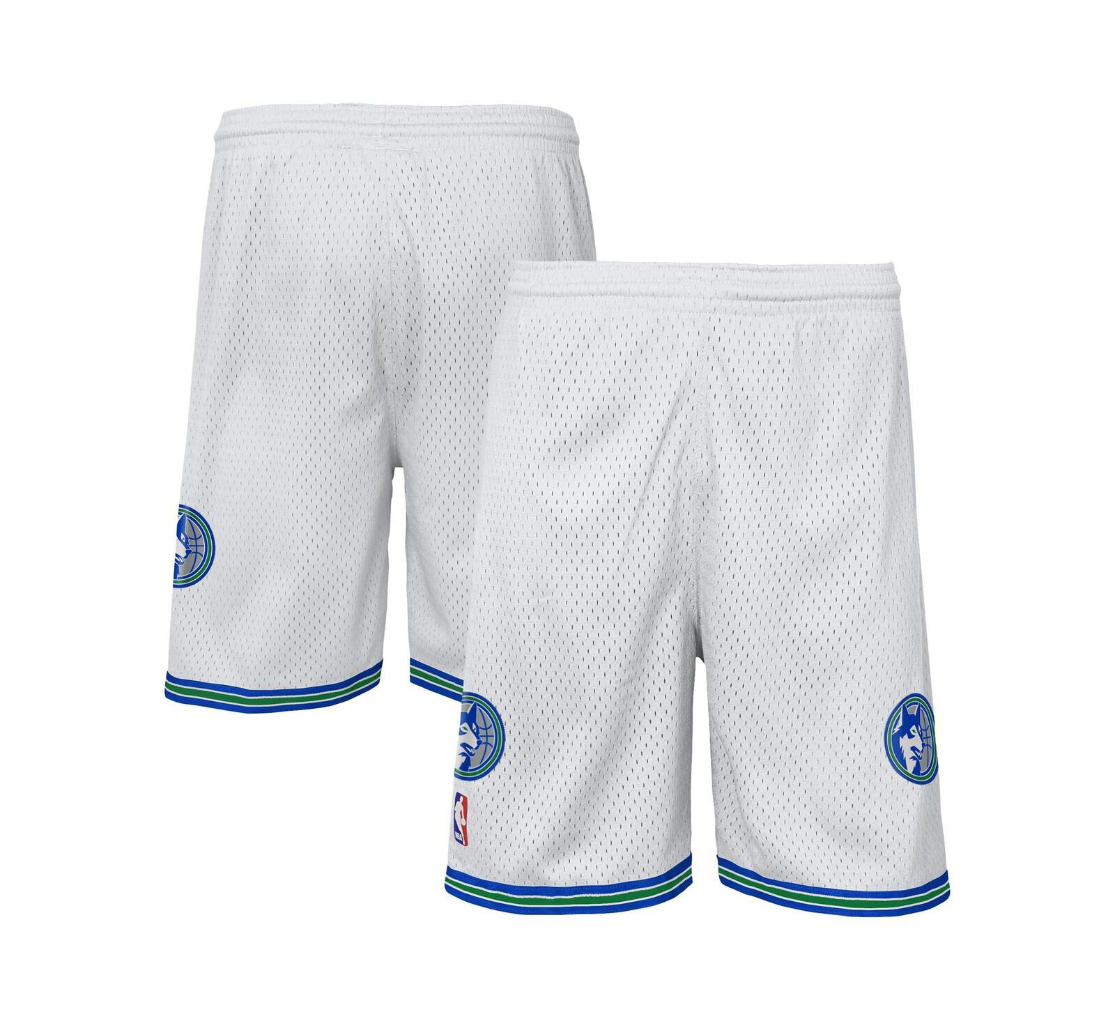 Шорты Mitchell & Ness Big Boys и Girls White Minnesota Timberwolves Swingman