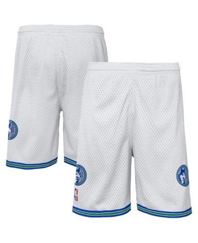 Mitchell & Ness Big Boys and Girls White Minnesota Timberwolves Swingman Shorts