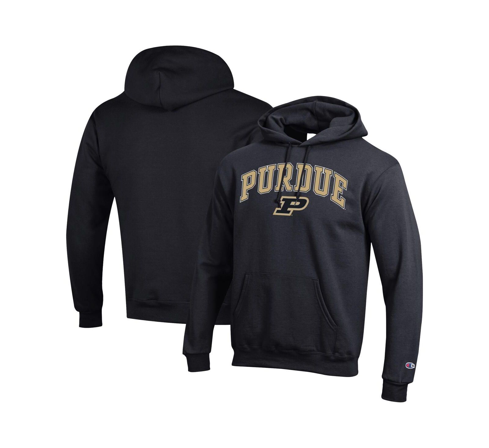 Champion Мужское черное худи с логотипом Purdue Boilermakers