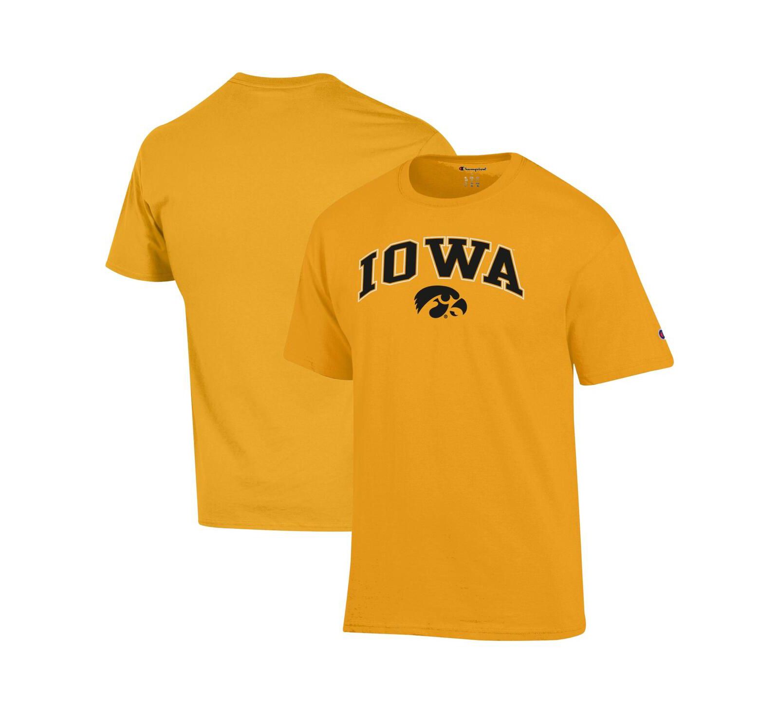 Футболка Champion Men's Gold Iowa Hawkeyes Arch Over Logo