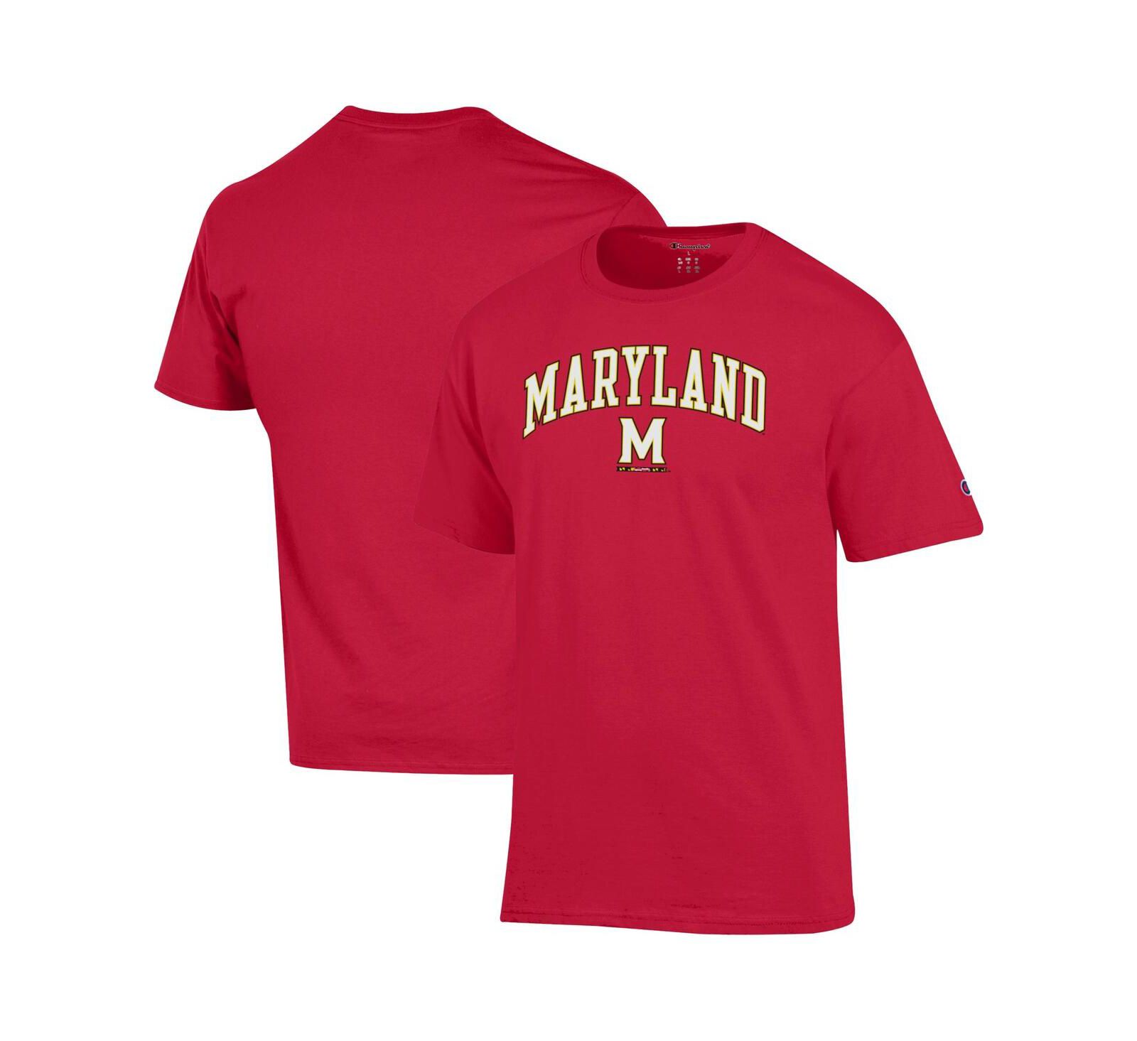 Мужская футболка Champion Red Maryland Terrapins Arch Over Logo