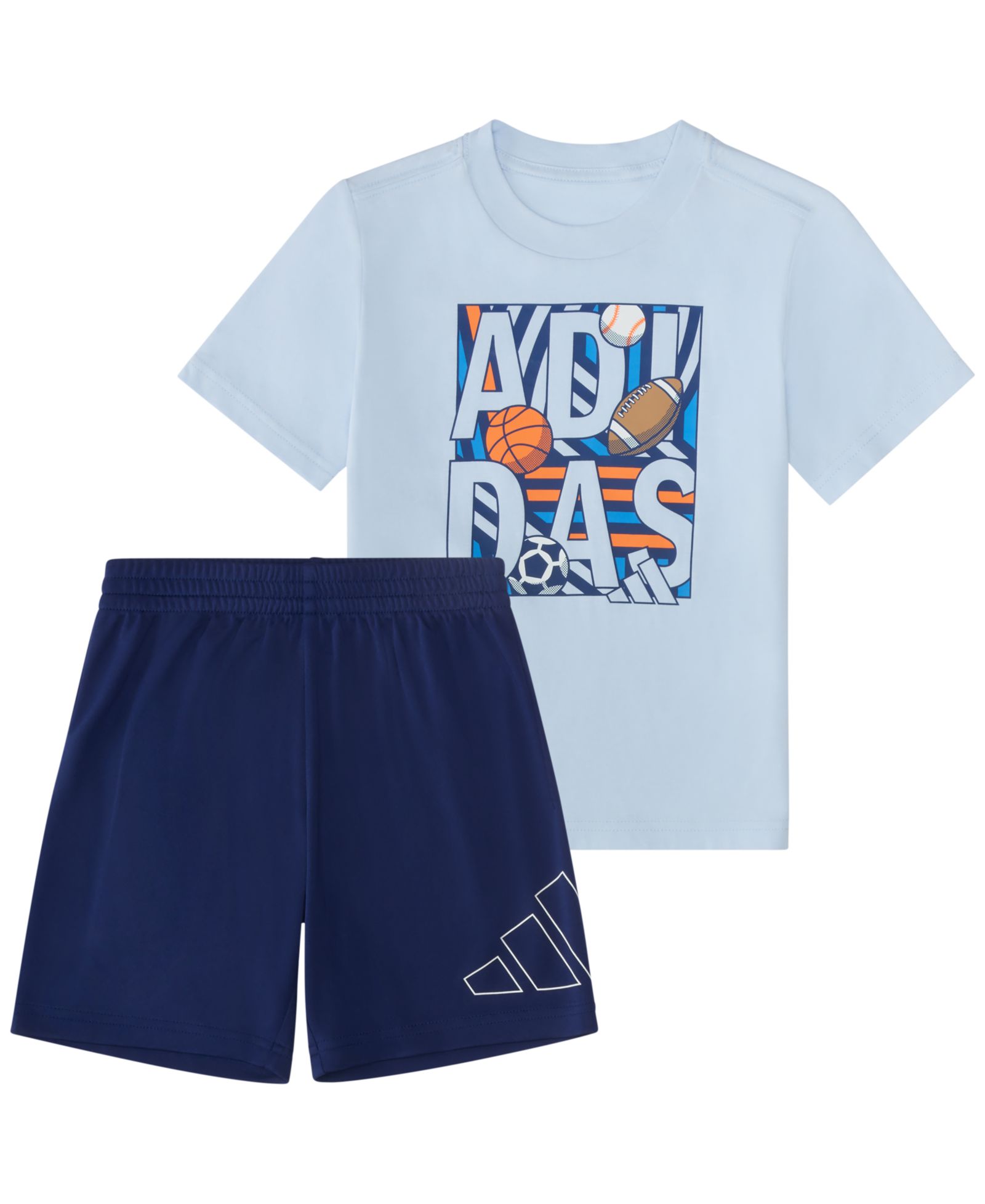 adidas Детский комплект из футболки и шорт 2-Piece Set Graphic Crewneck