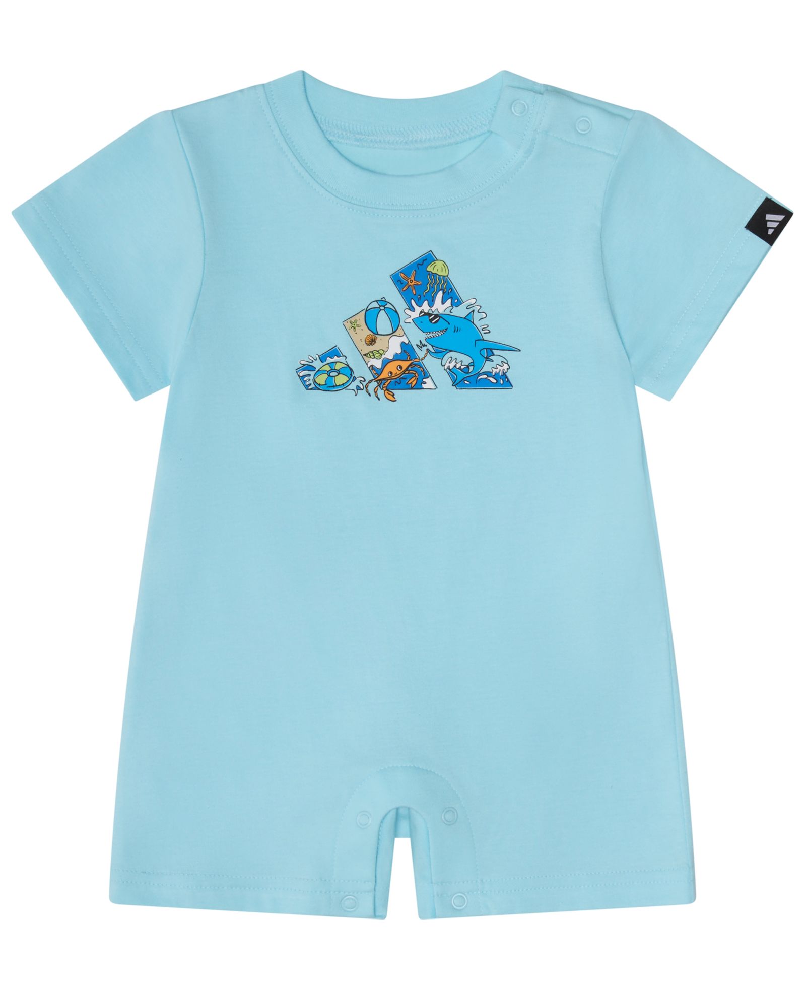 Детский комбинезон adidas Baby Boys' Short-Sleeve Graphic Shortie Romper