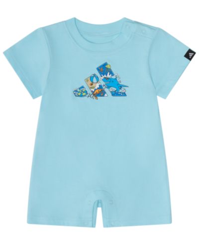 adidas Baby Boys' Short-Sleeve Graphic Shortie Romper