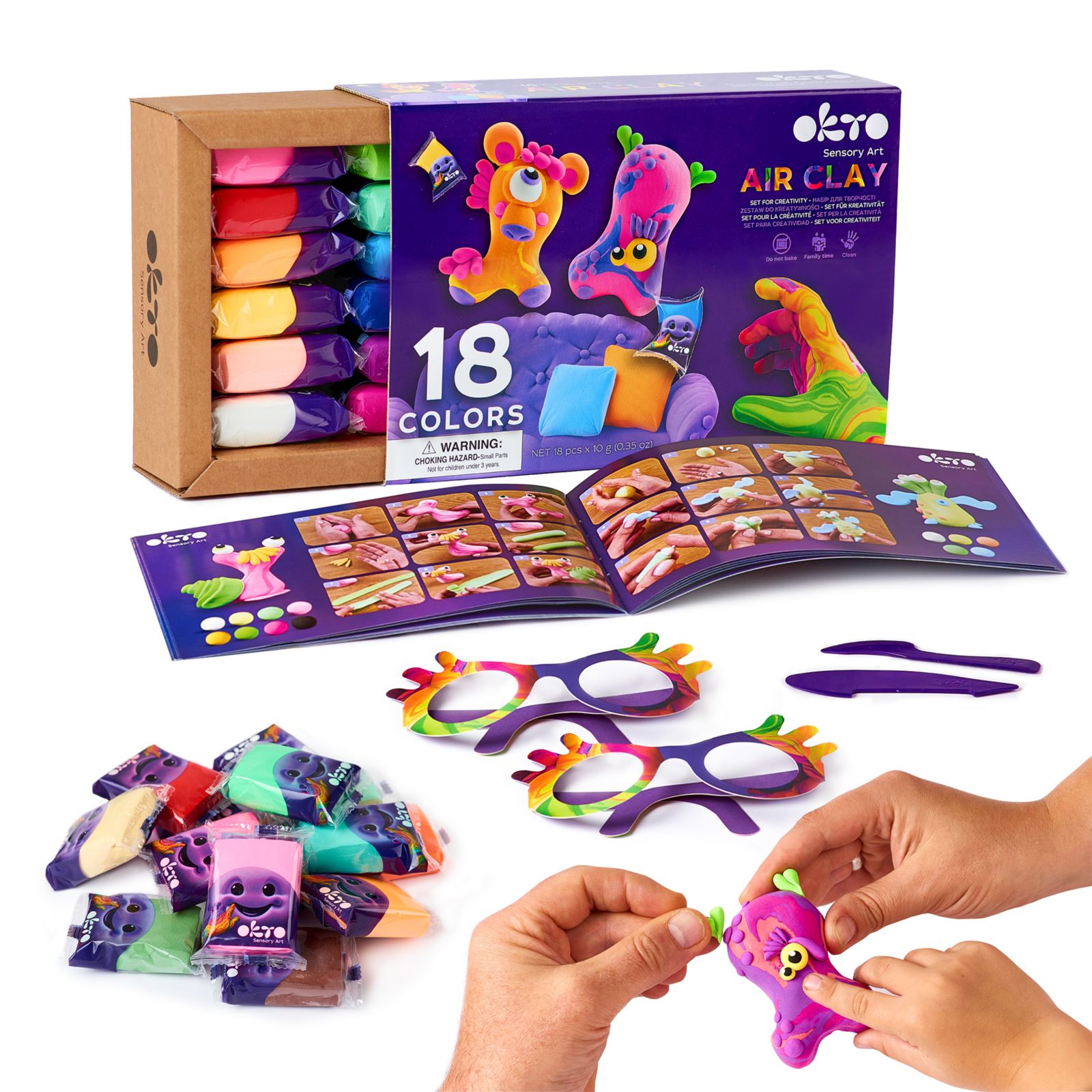 OKTO Air-Dry Clay Color Set – 18 Colors Creativity (nan)
