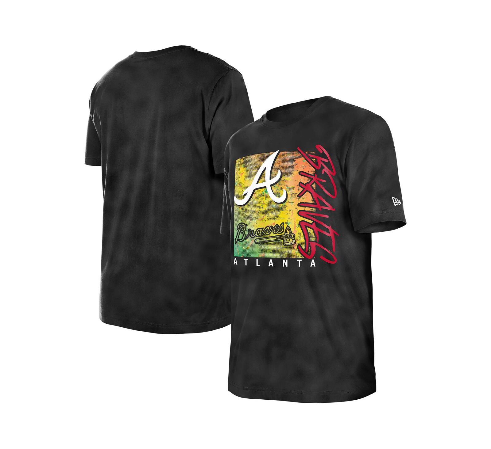 New Era Женская оверсайз футболка New Era Black Atlanta Braves Sport Classics Enzyme Wash