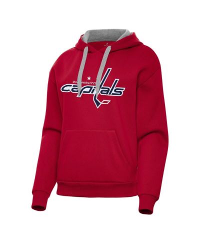 Женское худи Antigua Washington Capitals Victory красного цвета