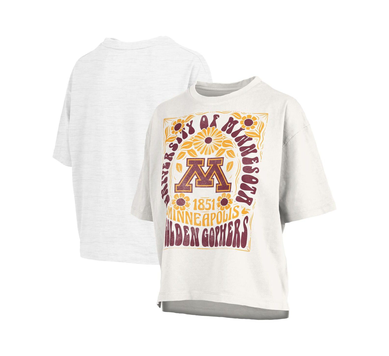 Женская оверсайз футболка Pressbox White Minnesota Golden Gophers Harmony