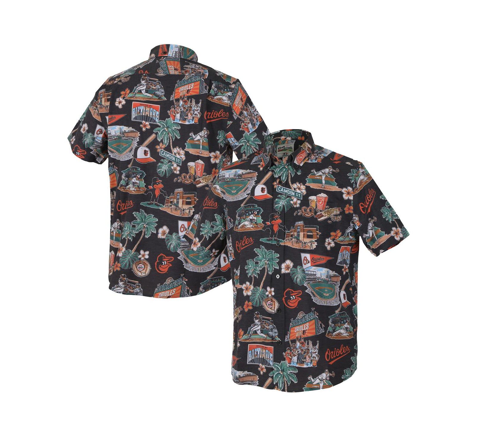 Reyn Spooner Men's Black Baltimore Orioles Scenic Tri-Blend Button-Down Shirt