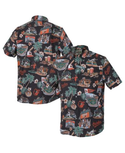 Мужская рубашка Reyn Spooner Black Baltimore Orioles Scenic Tri-Blend Button-Down