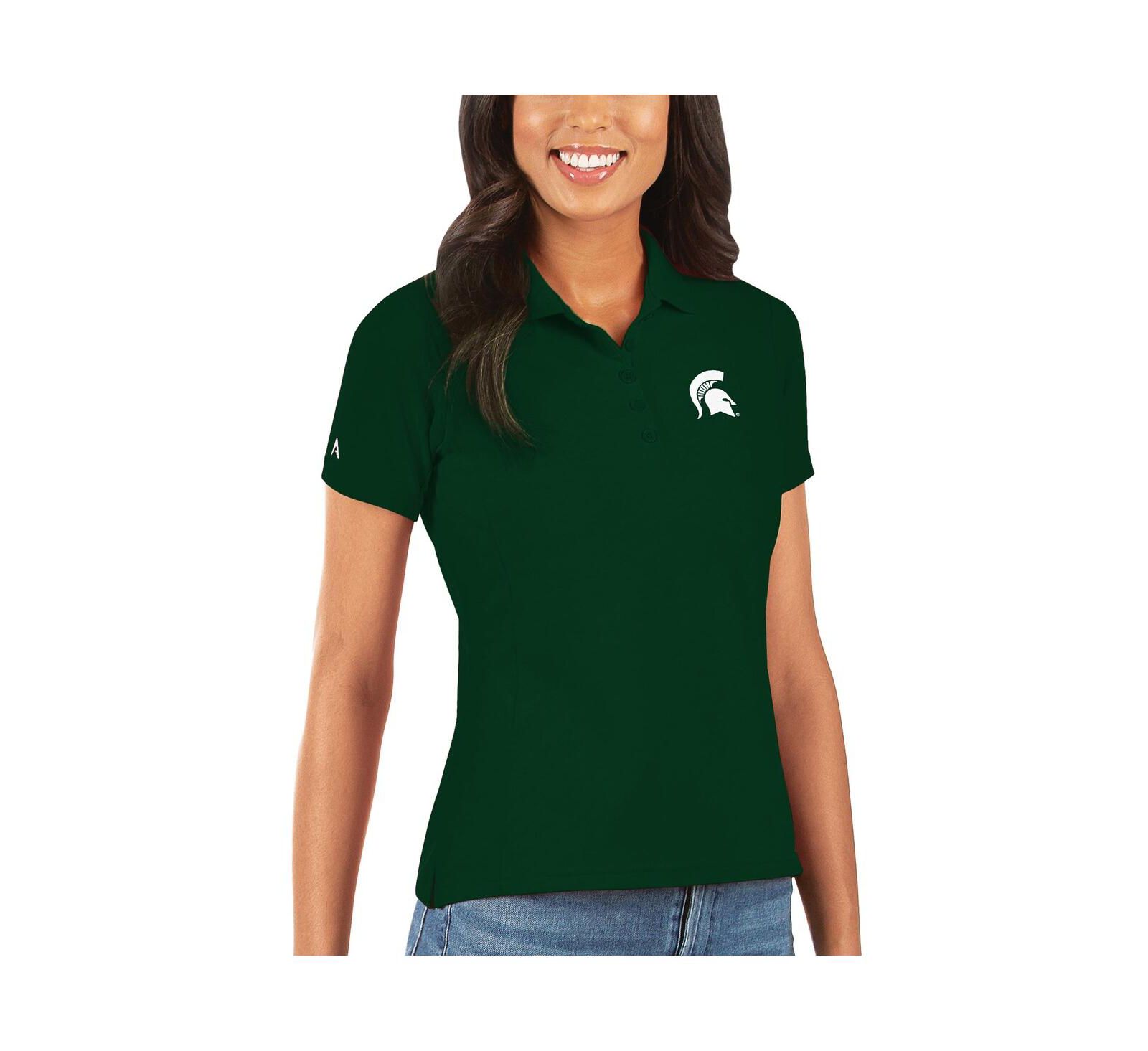 Женская рубашка Antigua Michigan State Spartans Legacy Pique Polo
