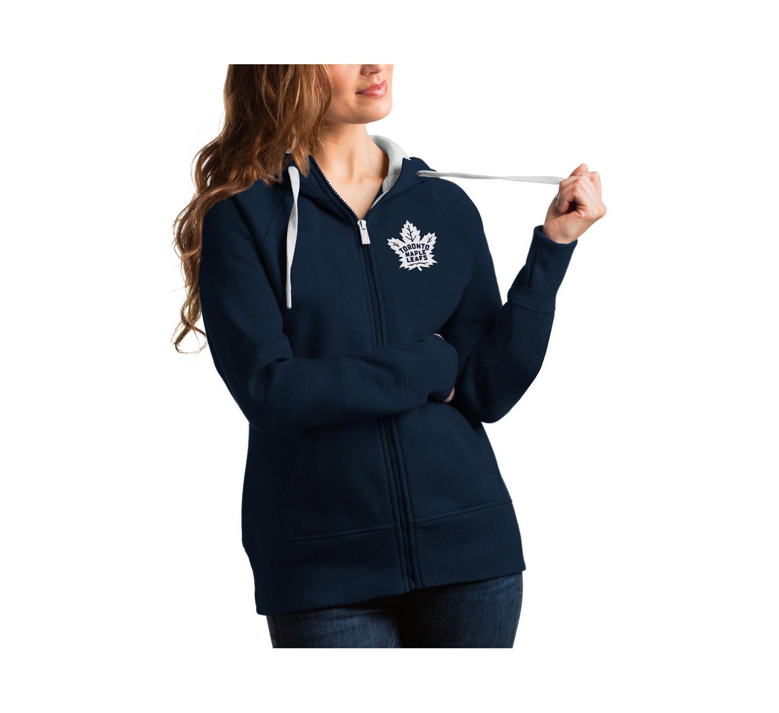 Antigua Женская толстовка с полной молнией Toronto Maple Leaf's Victory темно-синяя