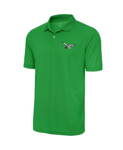 Antigua Men's Kelly Green Philadelphia Eagles Throwback Logo Tribute Polo Shirt