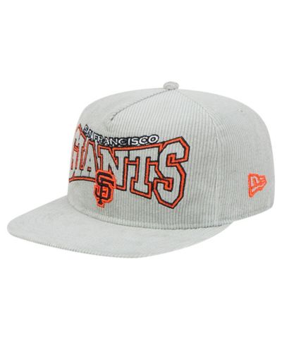 Мужская кепка New Era San Francisco Giants Corduroy Golfer Snapback серого цвета