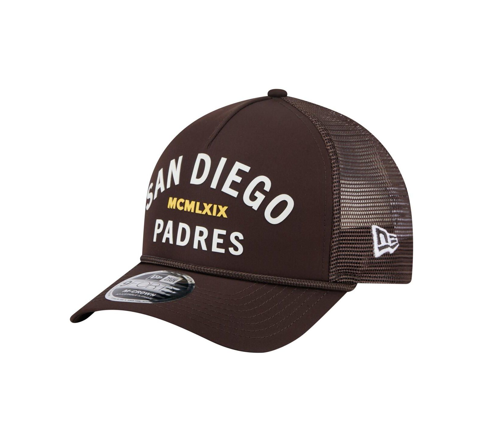 Мужская регулируемая кепка New Era San Diego Padres 9FORTY A-Frame, темно-коричневая
