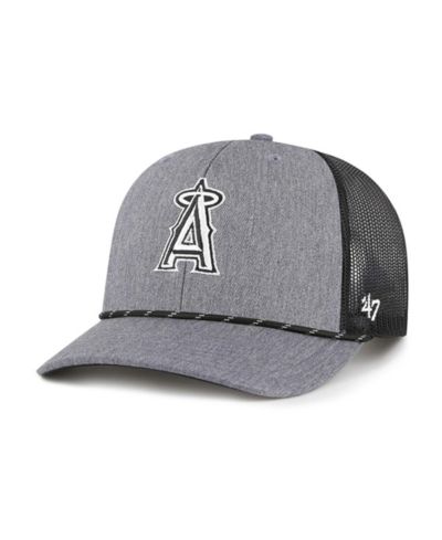 '47 Brand Men's Charcoal Los Angeles Angels Carbon Rope Trucker Adjustable Hat