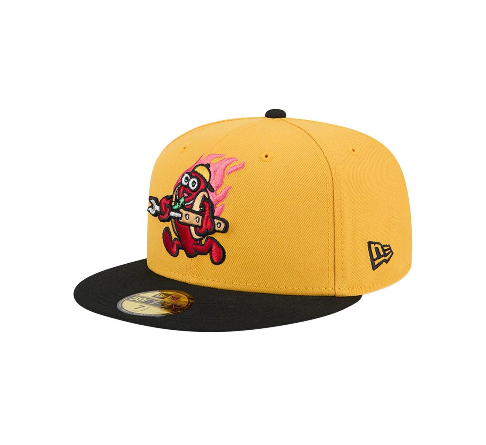 New Era Men's Yellow Akron RubberDucks Copa de la Diversion 59FIFTY Fitted Hat