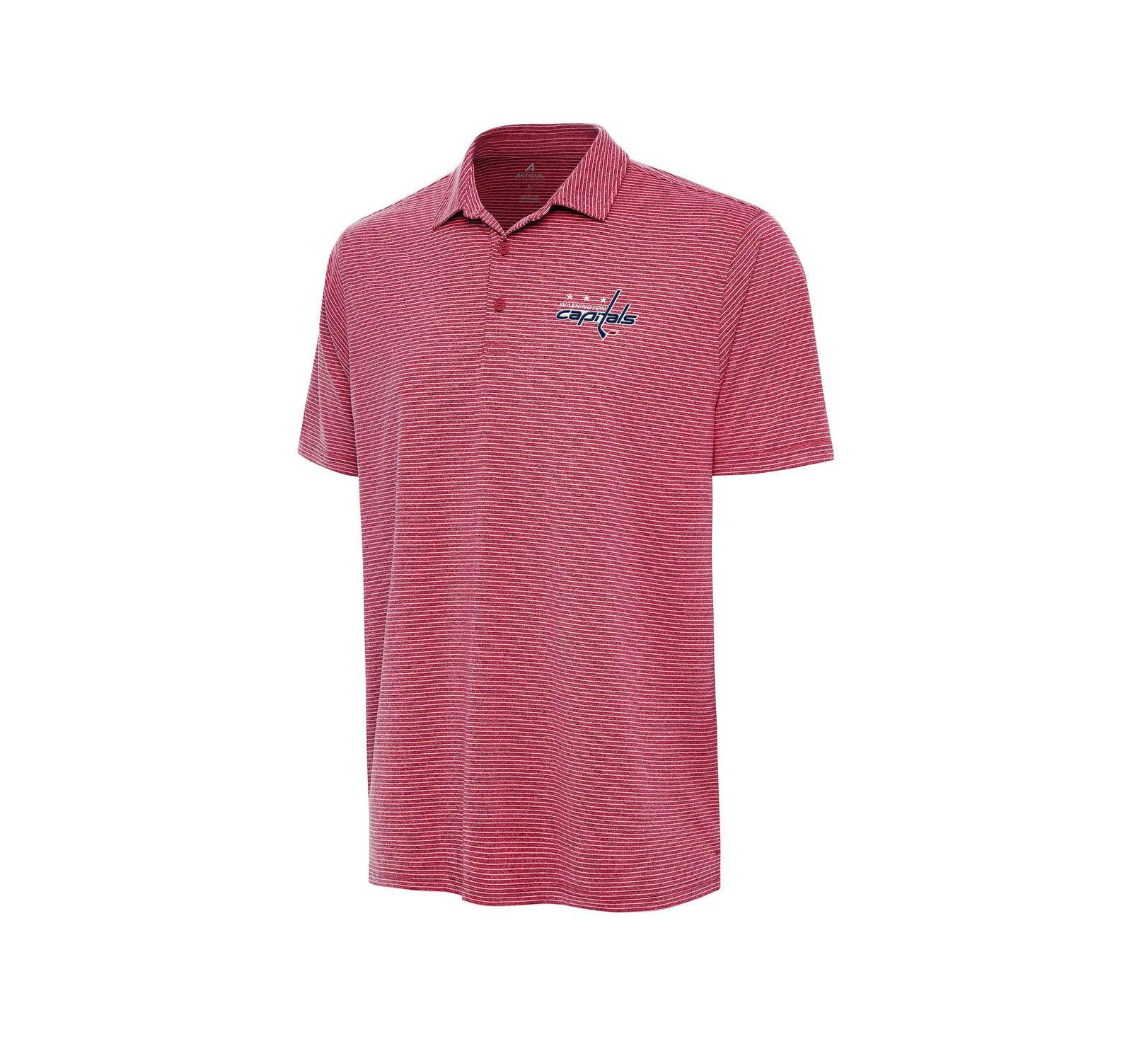 Мужская рубашка-поло Antigua Men's Heather Red Washington Capitals Scheme