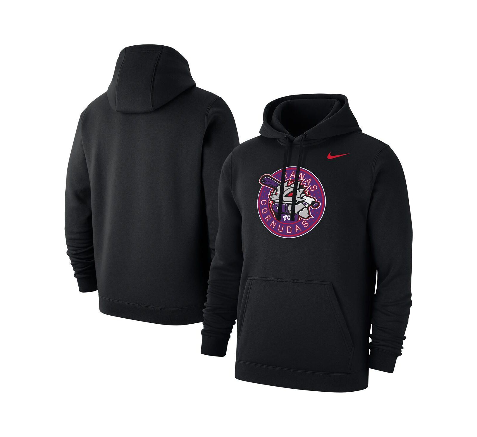 Мужское худи Nike Black TCU Horned Frogs Ranas Cornudas Baseball Club Fleece Pullover