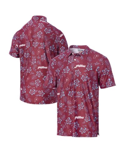 Мужское поло Reyn Spooner Maroon Philadelphia Phillies Cooperstown Collection Performance