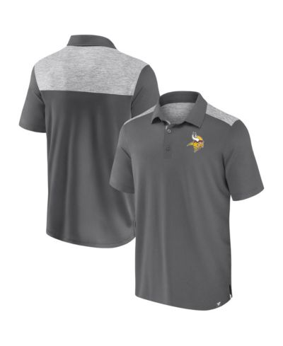 Fanatics Men's Gray Minnesota Vikings Long Shot Polo Shirt