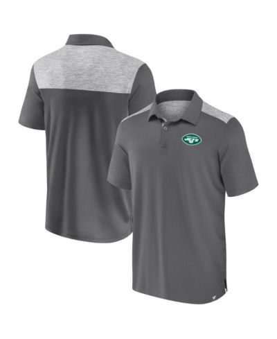 Fanatics Мужская серая рубашка поло New York Jets Long Shot