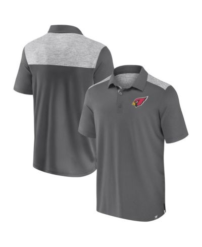 Fanatics Men's Gray Arizona Cardinals Long Shot Polo Shirt
