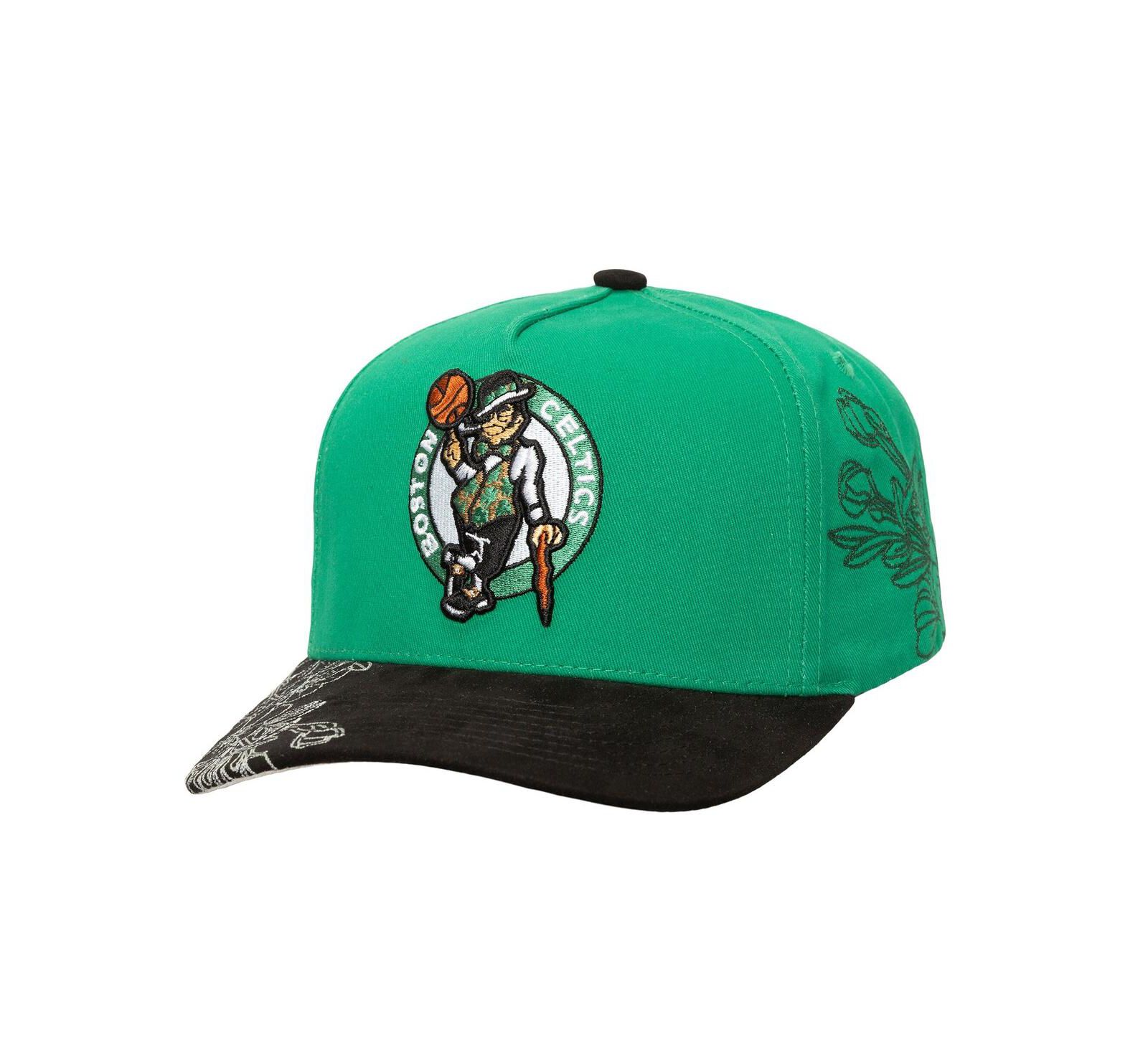 Mitchell & Ness Men's Kelly Green/Black Boston Celtics May Flowers Adjustable Hat