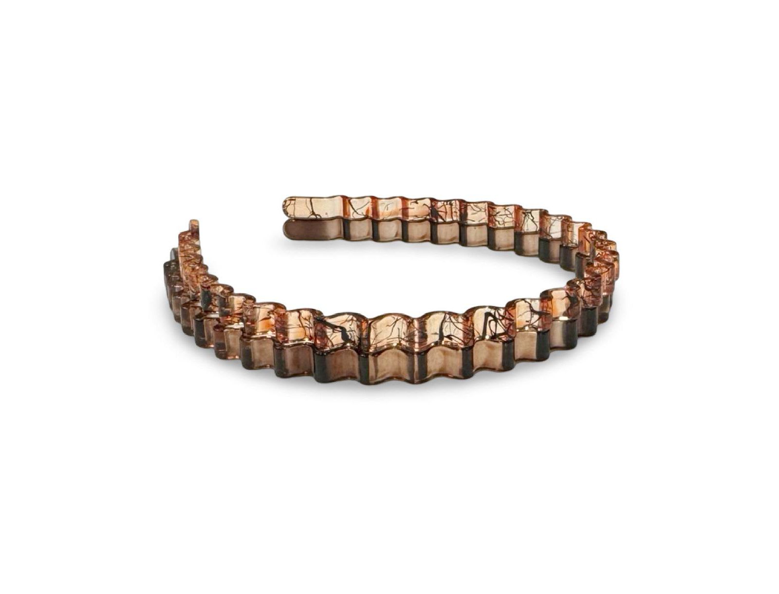 Thin Wavy Headband Set - Brown Shades