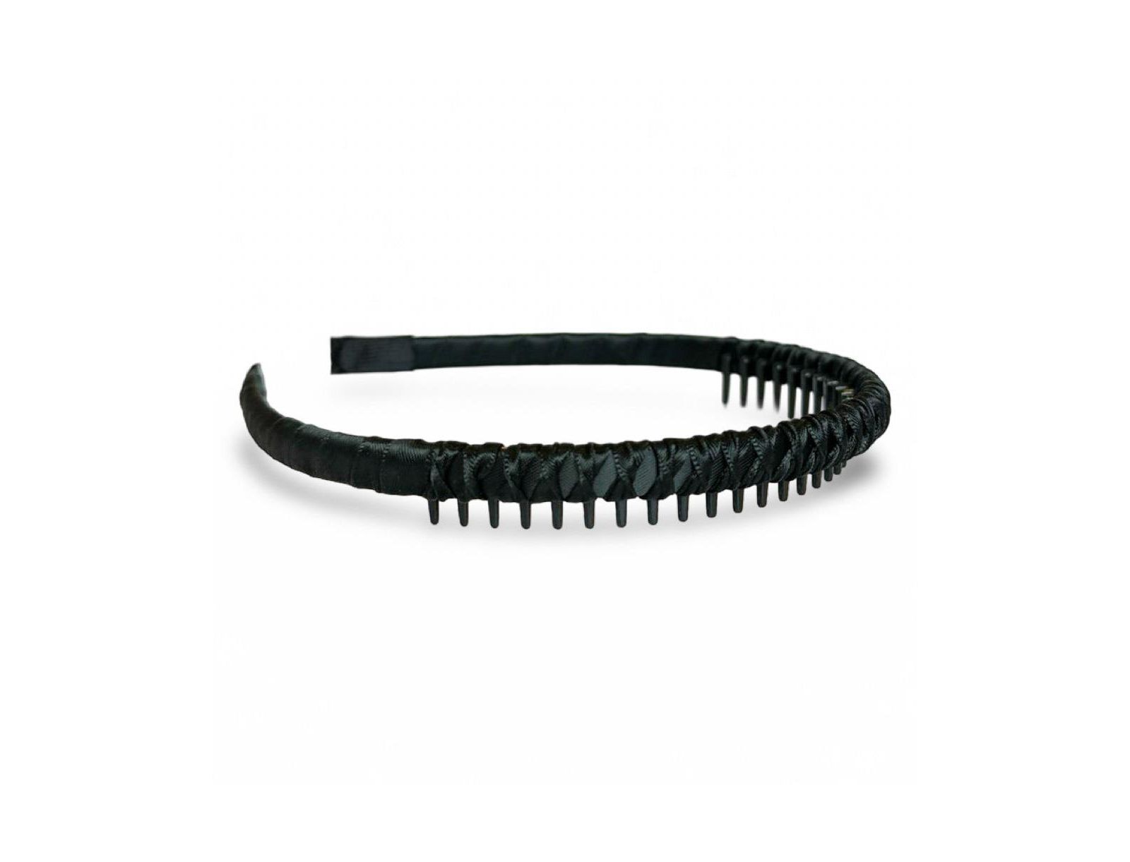 Thin Solid Headband - Black
