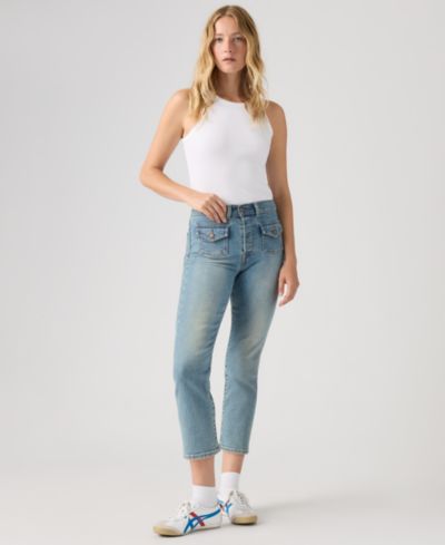 Levi's Женские джинсы Wedgie Straight-Leg High-Rise Cropped