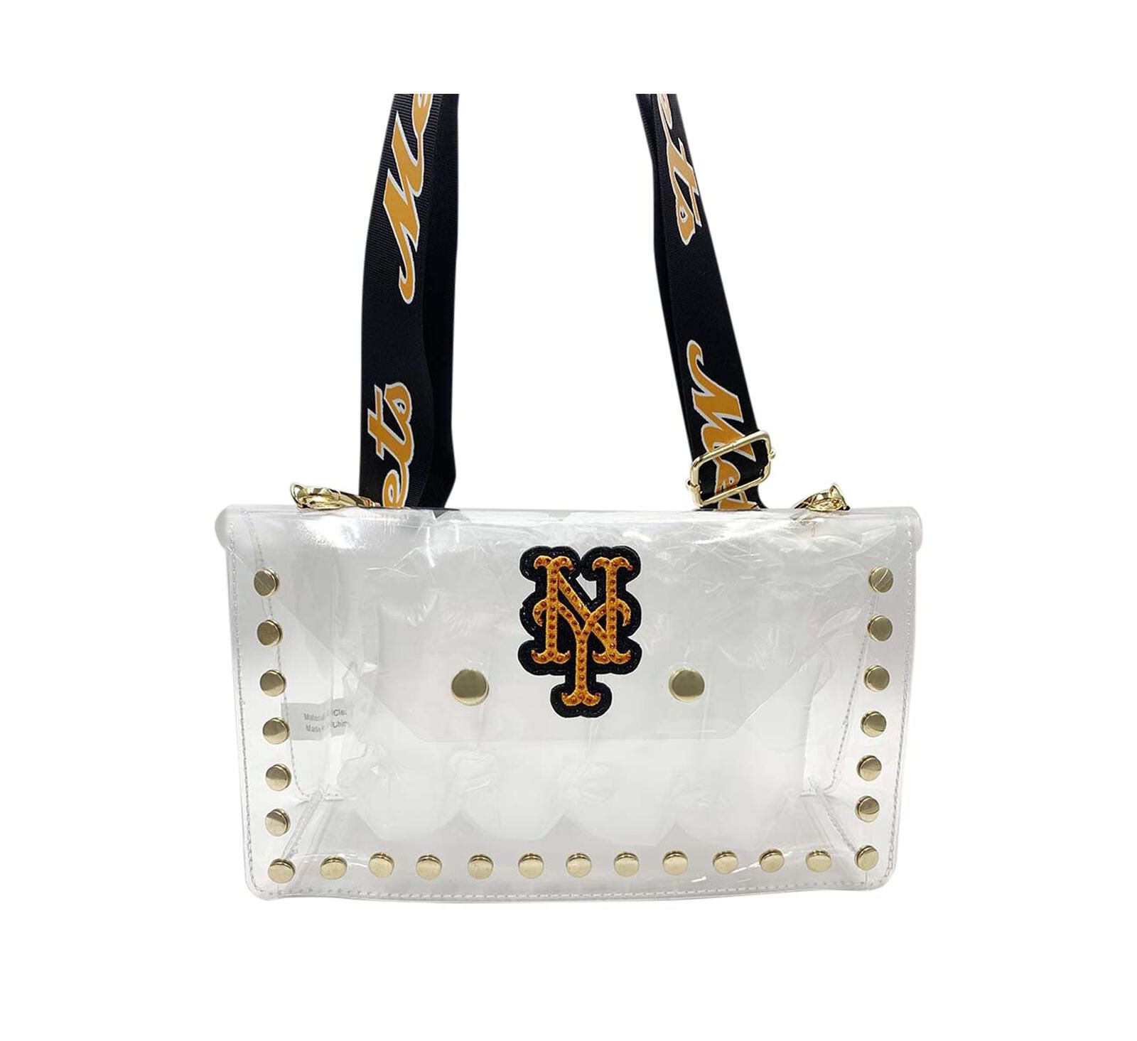 Cuce Women's New York Mets Crystal Clear Envelope Crossbody Bag