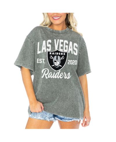 Gameday Couture Женская серая футболка Gameday Couture Las Vegas Raiders Tackle Titan Boyfriend Washed