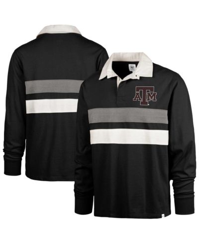 Мужская рубашка-поло '47 Brand Black Texas A&M Aggies Clubhouse Knox Thames с длинным рукавом