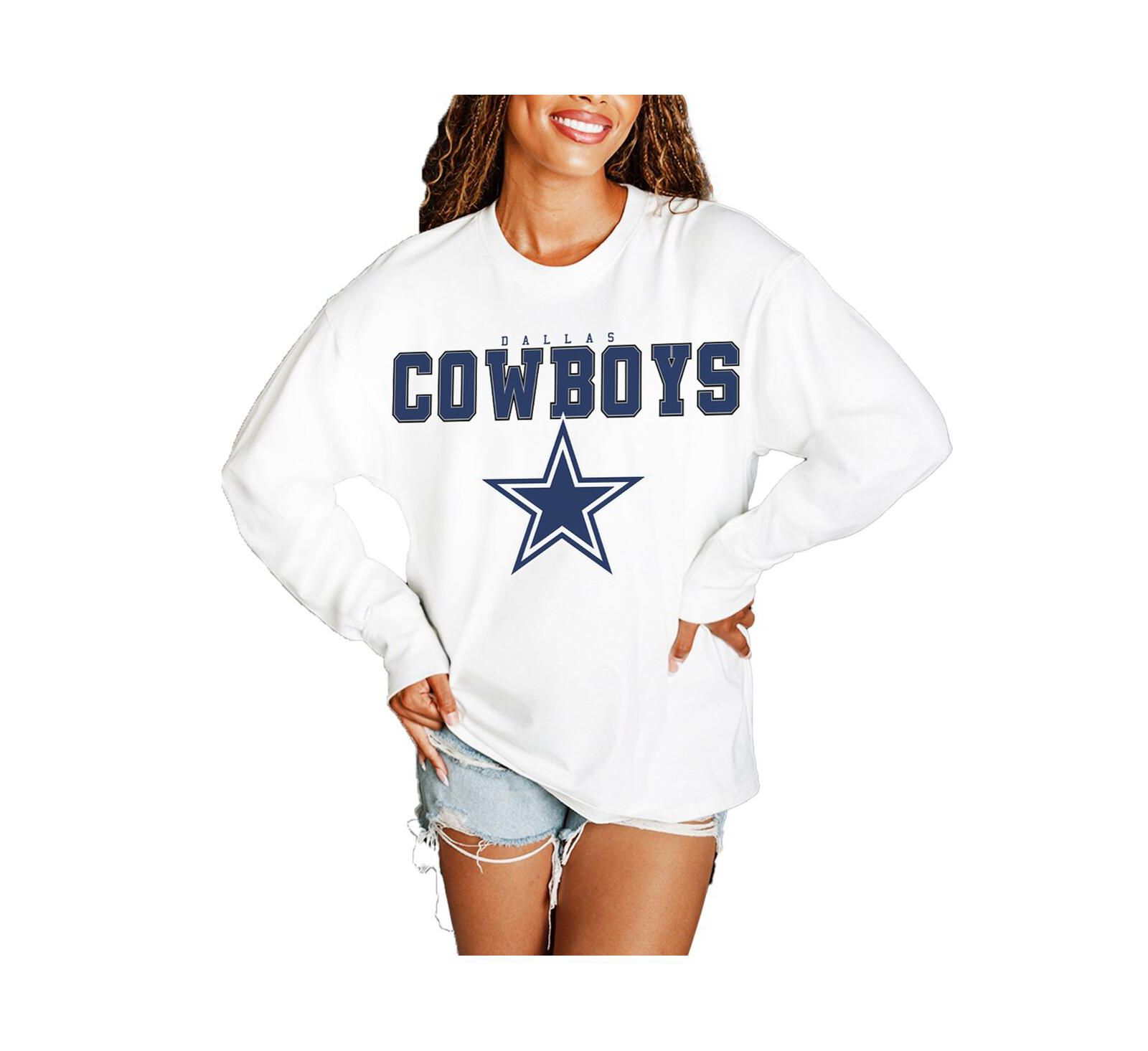 Женский оверсайз лонгслив Gameday Couture Dallas Cowboys Big Goals, белый