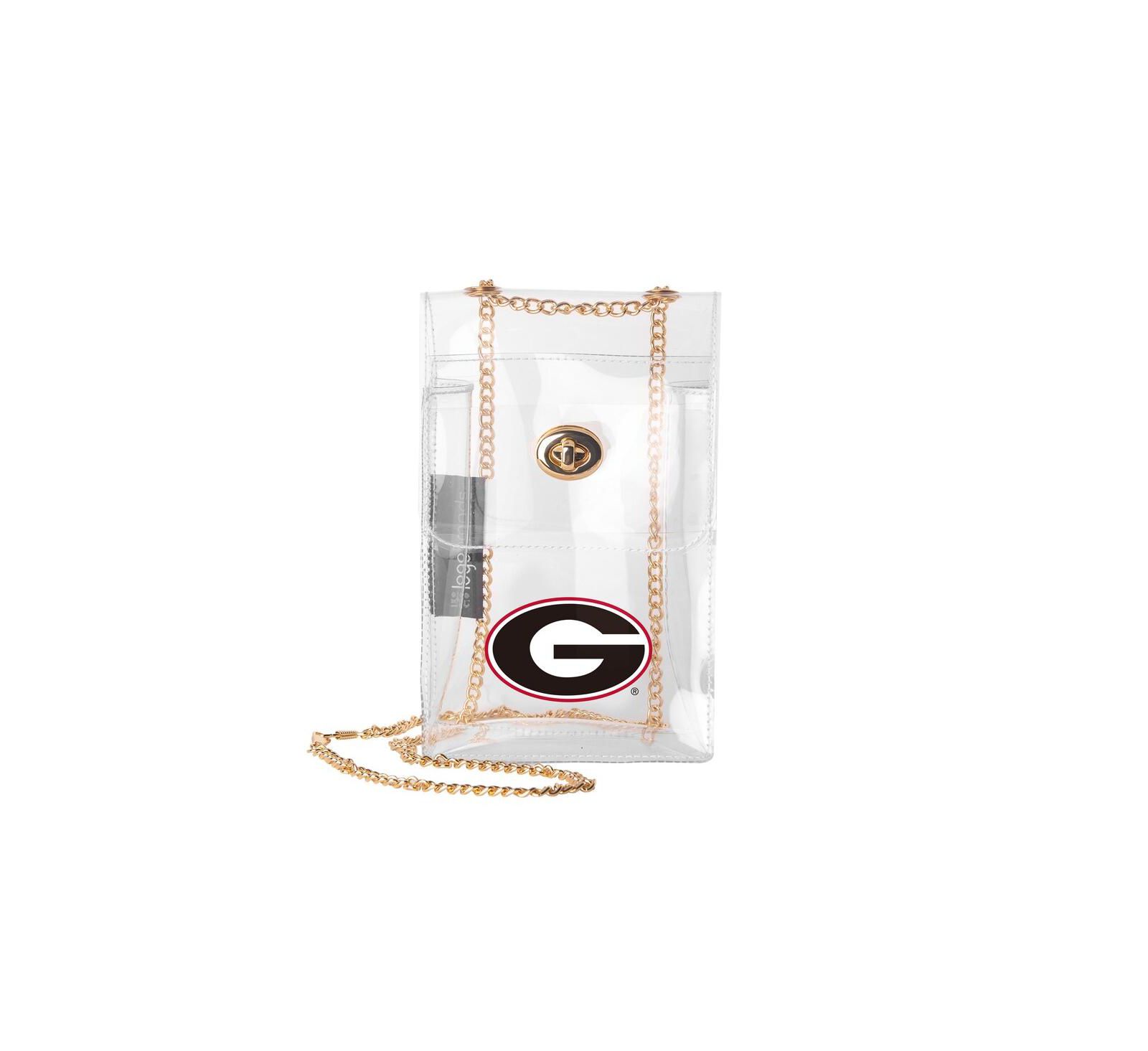 Logo Brands Сумка через плечо Logo Brands Georgia Bulldogs Clear Essential Crossbody Purse