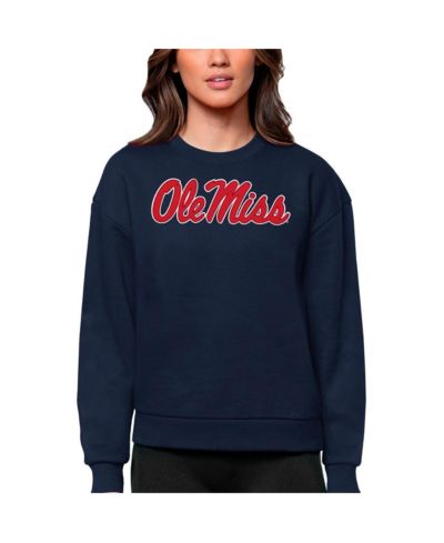 Antigua Женская толстовка Ole Miss Rebels Victory Crewneck Navy