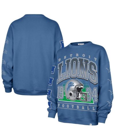 Женская толстовка '47 Brand Blue Detroit Lions Go Big Oversized Pullover