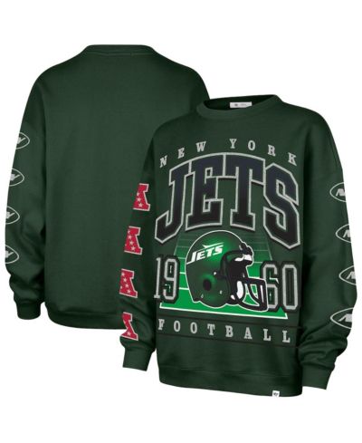 Женский безразмерный свитшот '47 Brand Women's Green New York Jets Go Big Oversized Pullover