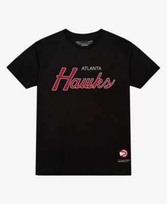 Mitchell & Ness Мужская черная винтажная футболка Atlanta Hawks с логотипом