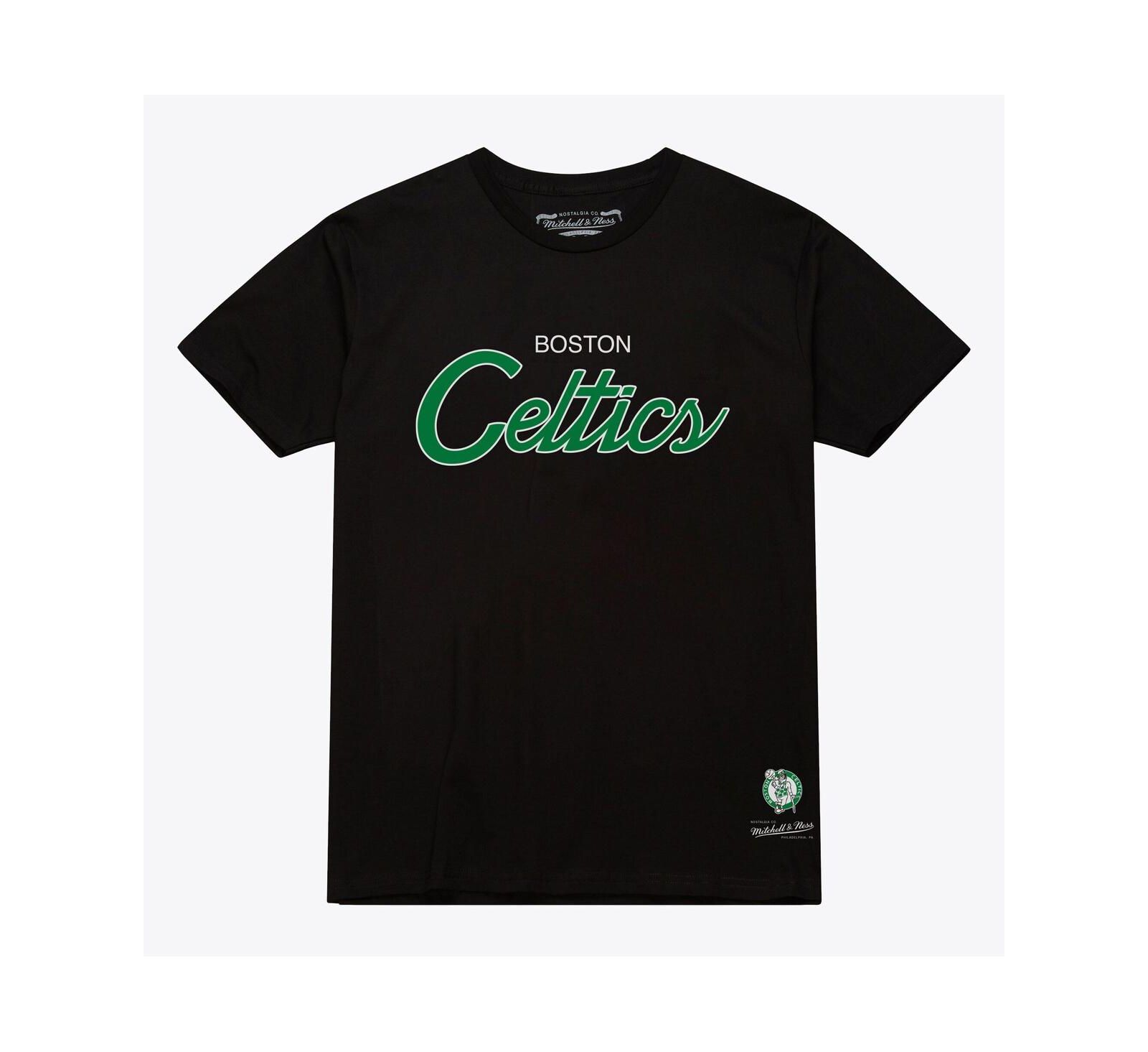 Mitchell & Ness мужская винтажная футболка Boston Celtics с логотипом, черная