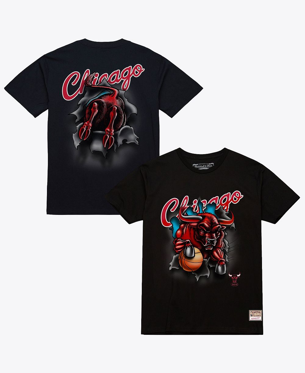 Мужская футболка Mitchell & Ness Black Chicago Bulls Breakthrough