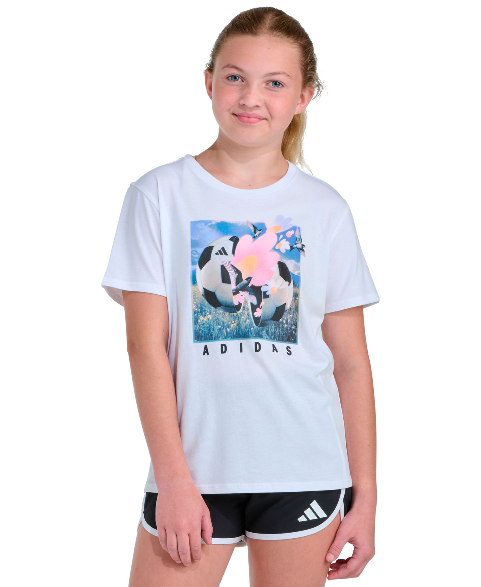Детская футболка adidas Girls' 8-16 Short-Sleeve Regular Fit