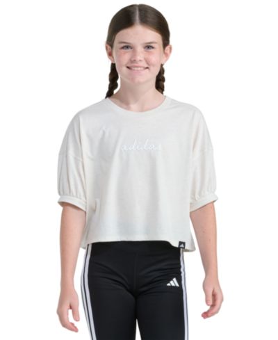 adidas Girls' 8-16 Short Balloon-Sleeve T-Shirt