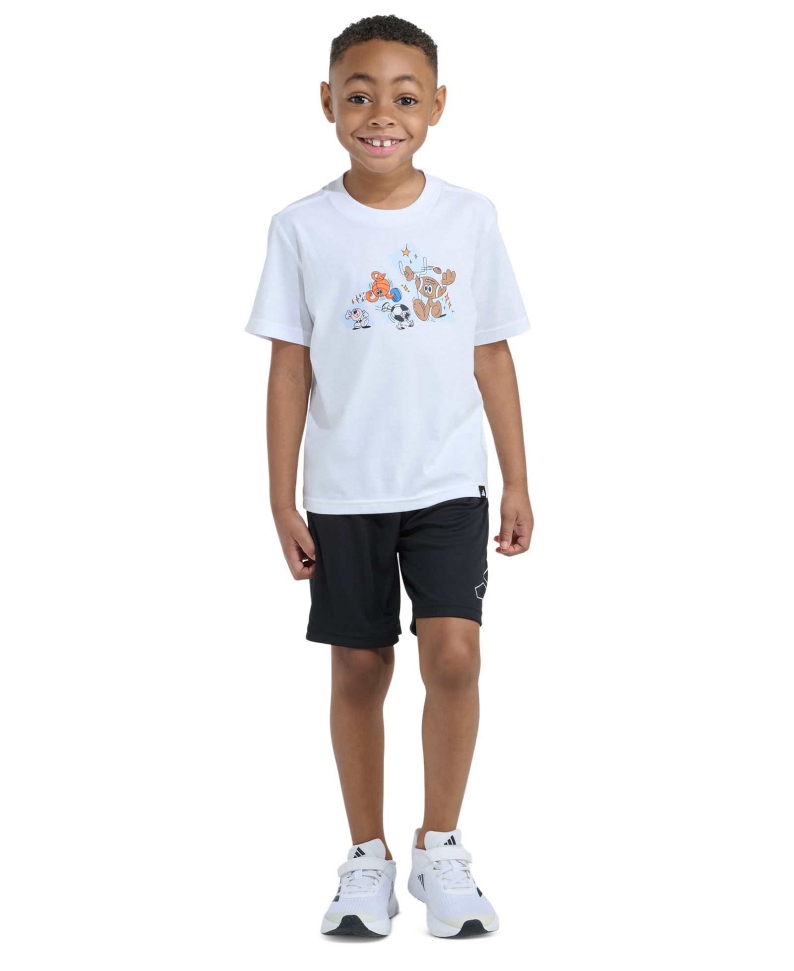 Детский комплект adidas Essential Graphic T-Shirt and Shorts 2-Piece Set