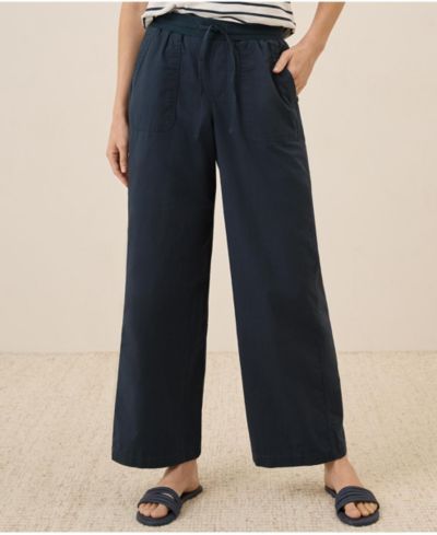 Pact Женские брюки Monterey Poplin Wide Leg из органического хлопка