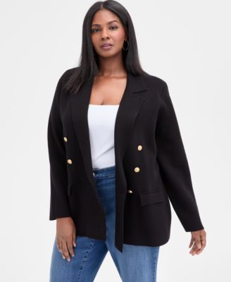 I.N.C. International Concepts Plus Size Sweater Blazer, Macy's Exclusive