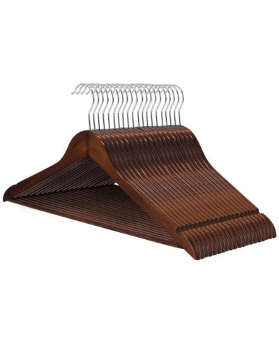 MegaChef 20 Piece Acacia Wood Swivel Hook Hanger Set in Light Brown