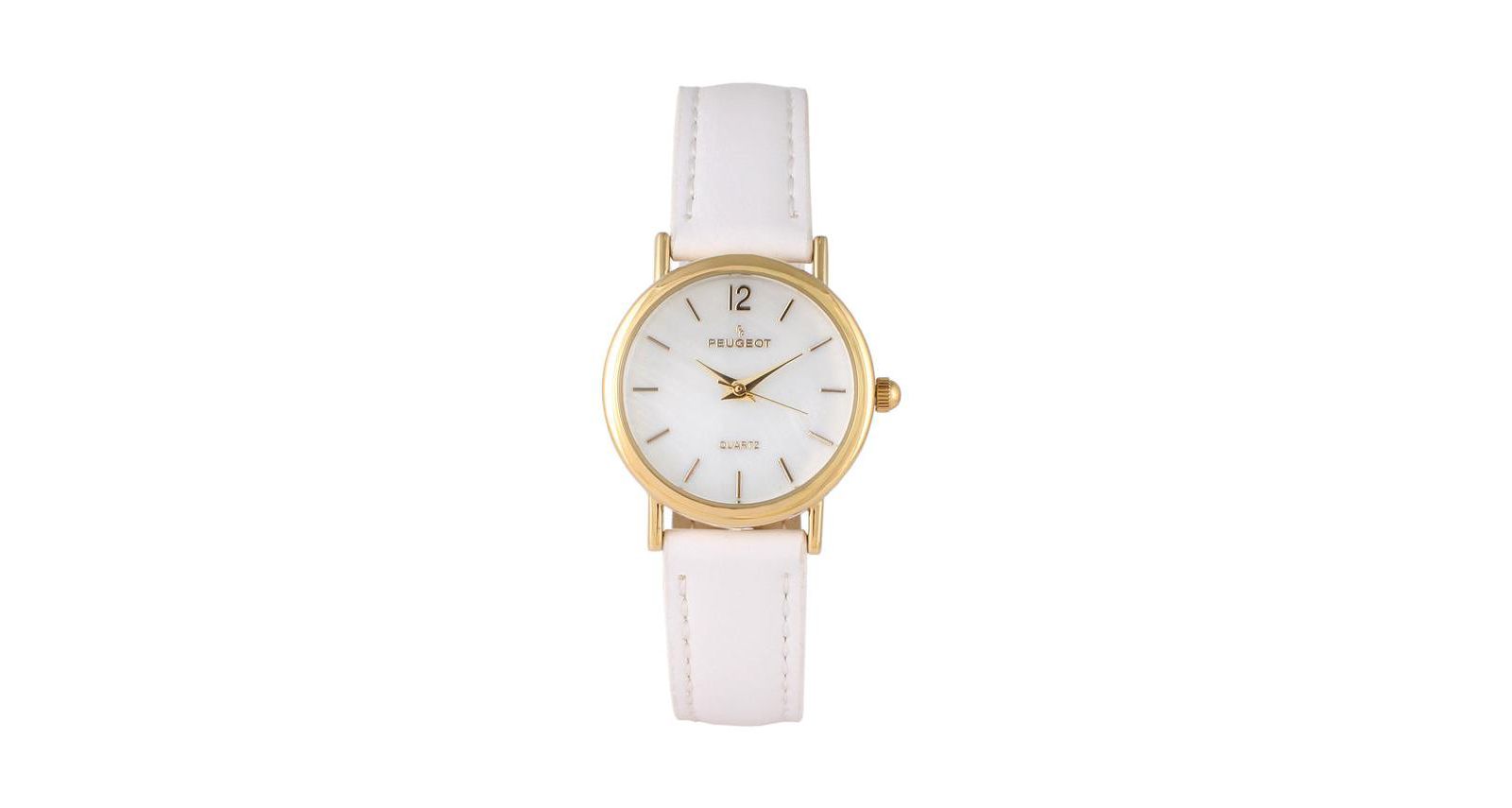 Peugeot Женский Classic 24mm White Watch With Easy to Read Numerals