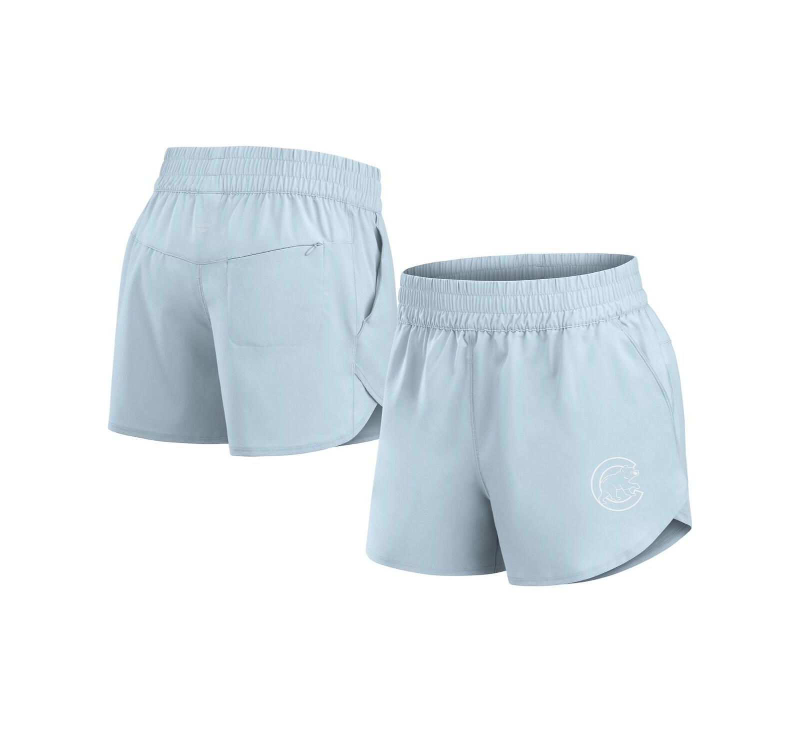 Fanatics Women's Light Blue Chicago Cubs Studio Woven Vibe Shorts
